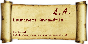 Laurinecz Annamária névjegykártya