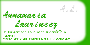 annamaria laurinecz business card